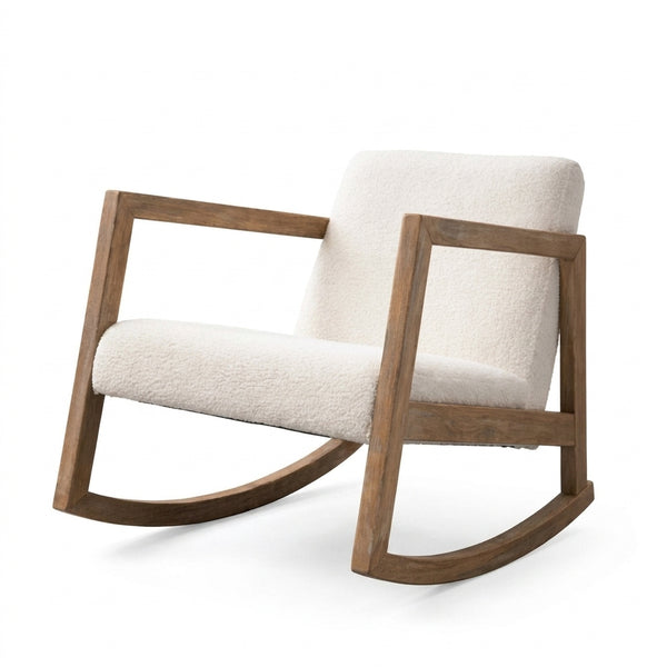 Rocking Chair Bouclette Style Nordique
