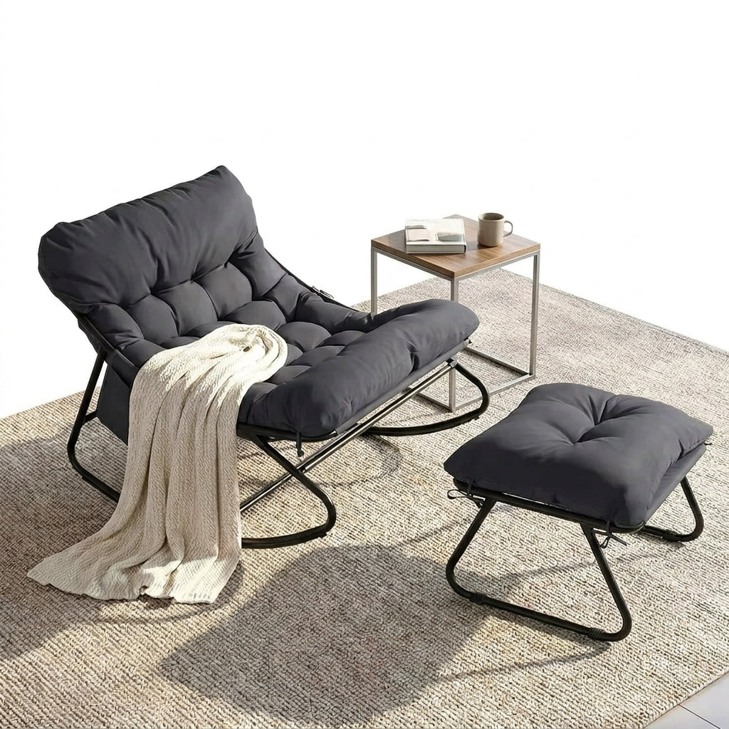 Rocking Chair Extérieur Coussin Imperméable Jardin