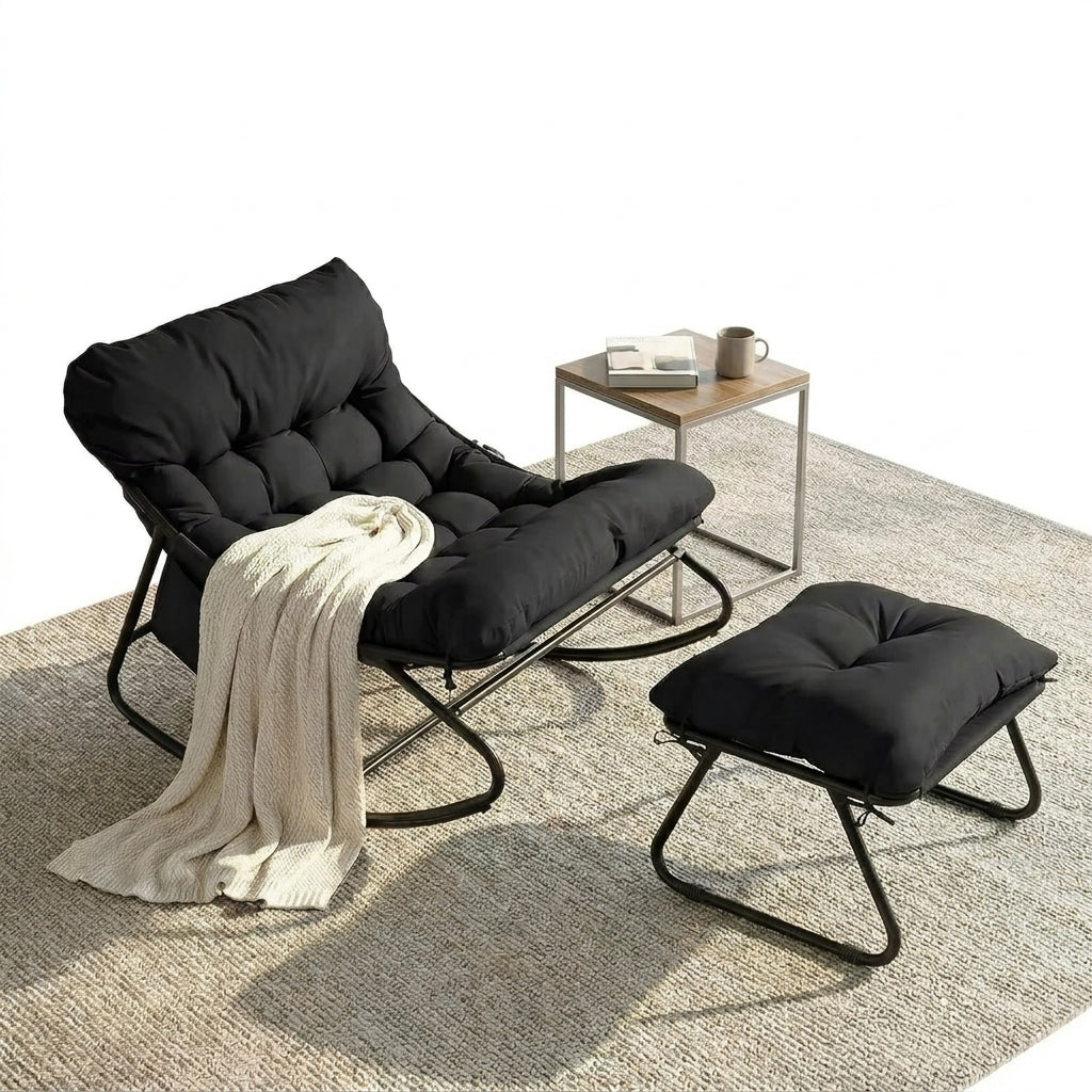 Rocking Chair Extérieur Coussin Imperméable Jardin