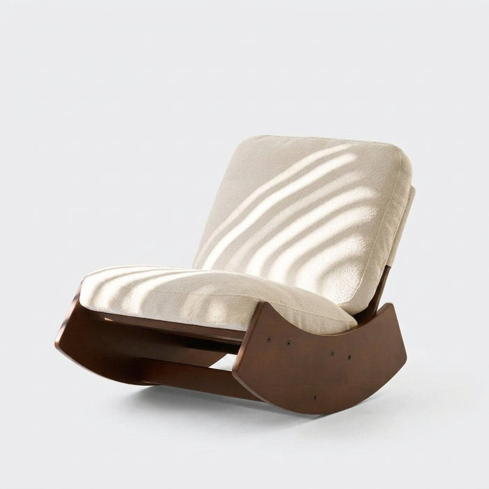 Rocking Chair Velours Rétro Design Salon