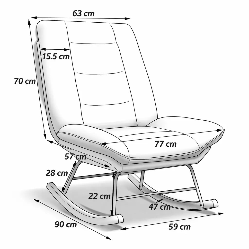 Rocking Chair Lin Bois de Hêtre Naturel — vue 5
