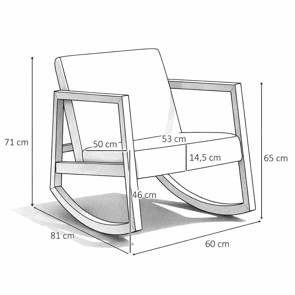 Rocking Chair Bouclette Style Nordique