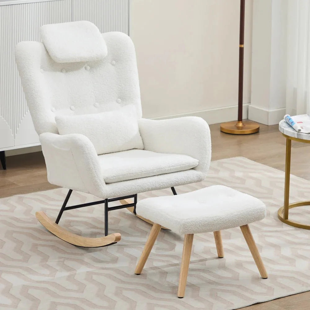 Rocking Chair Allaitement Ergonomique Tissu