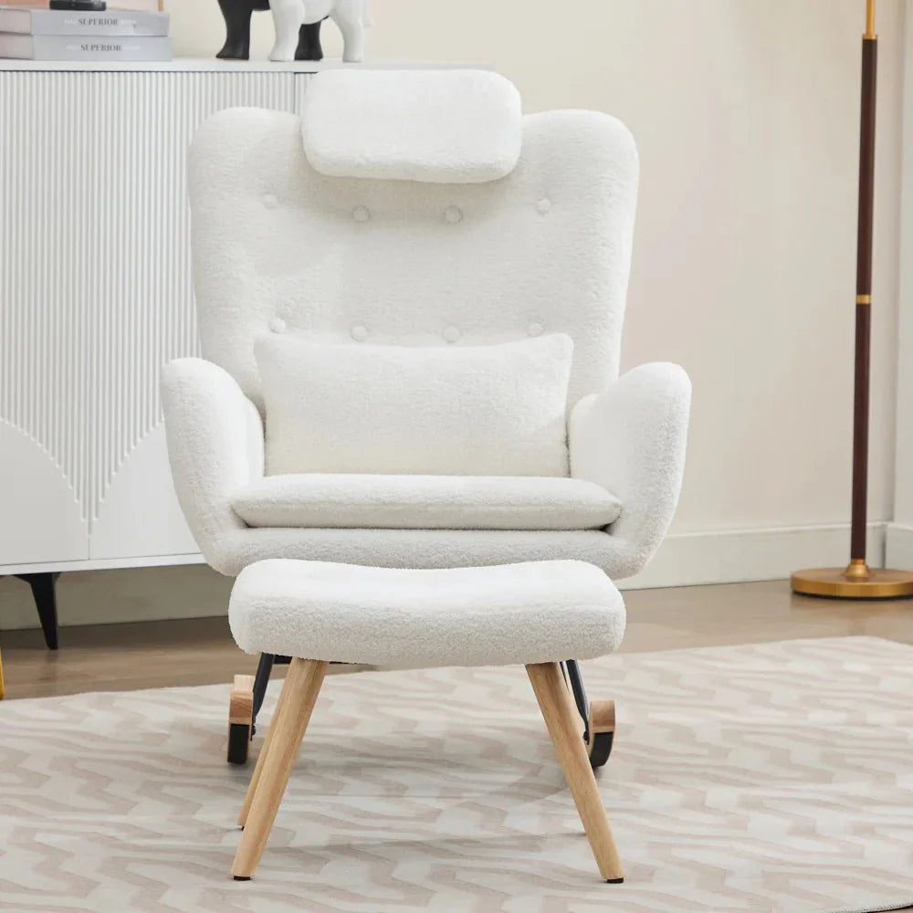 Rocking Chair Allaitement Ergonomique Tissu — vue 4