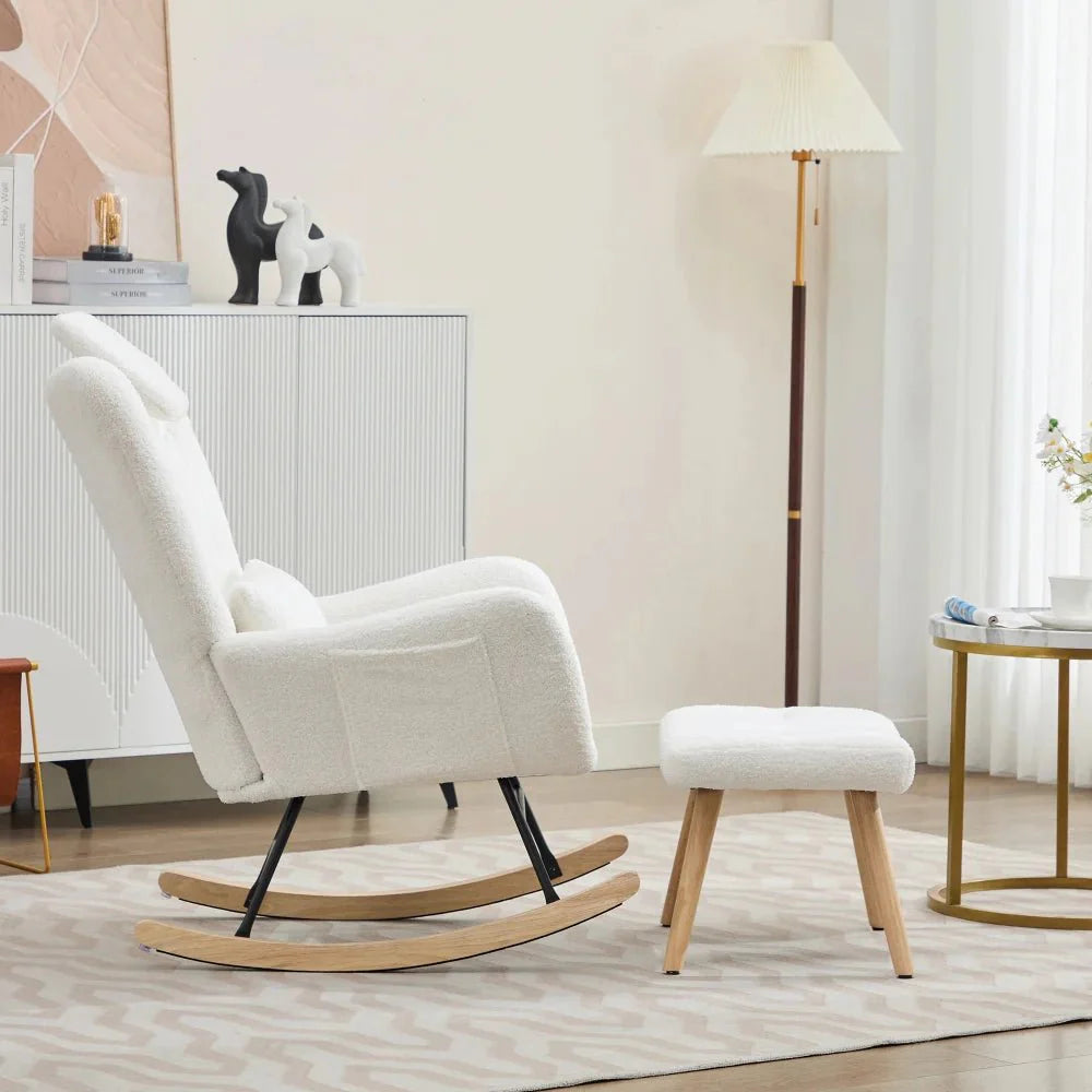 Rocking Chair Allaitement Ergonomique Tissu — vue 3