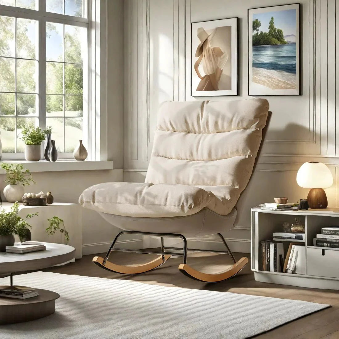 Fauteuil à Bascule Cocon Moelleux Salon