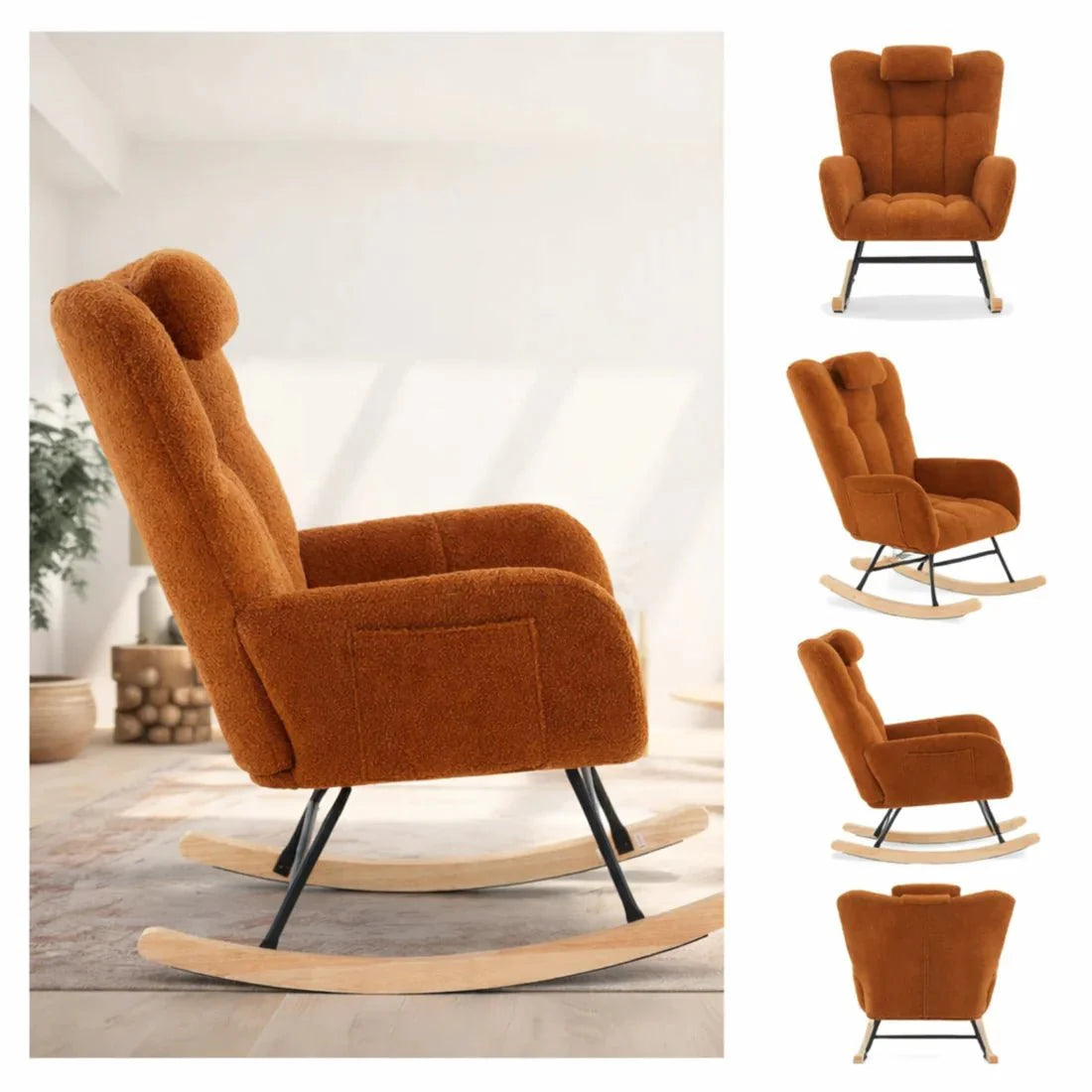 Rocking Chair Teddy Confort Salon Intérieur — vue 3