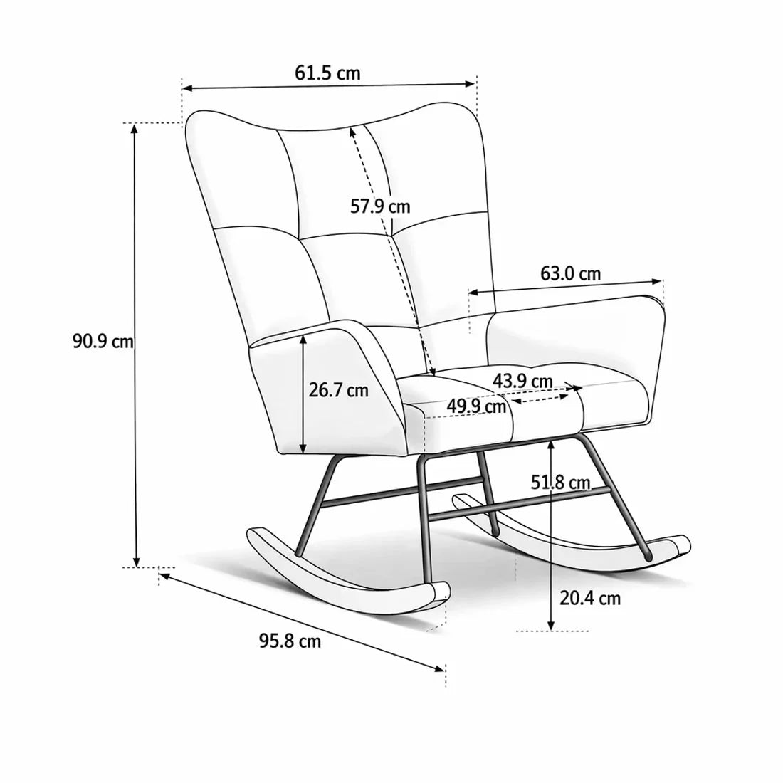 Fauteuil à Bascule Bouclé Design Intérieur