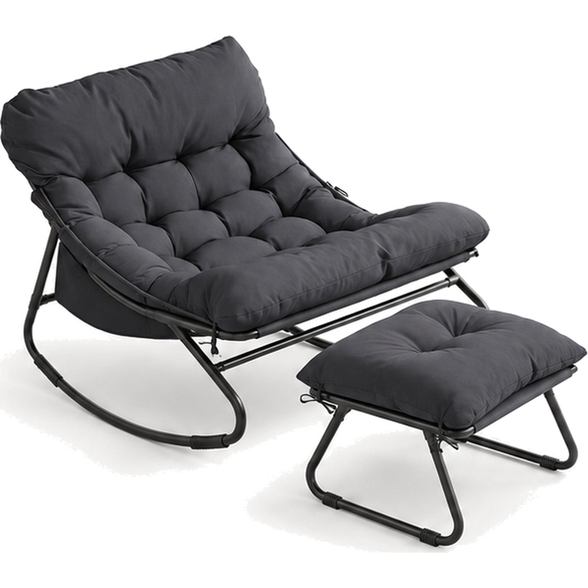 Fauteuil à bascule extérieur avec coussin hydrofuge