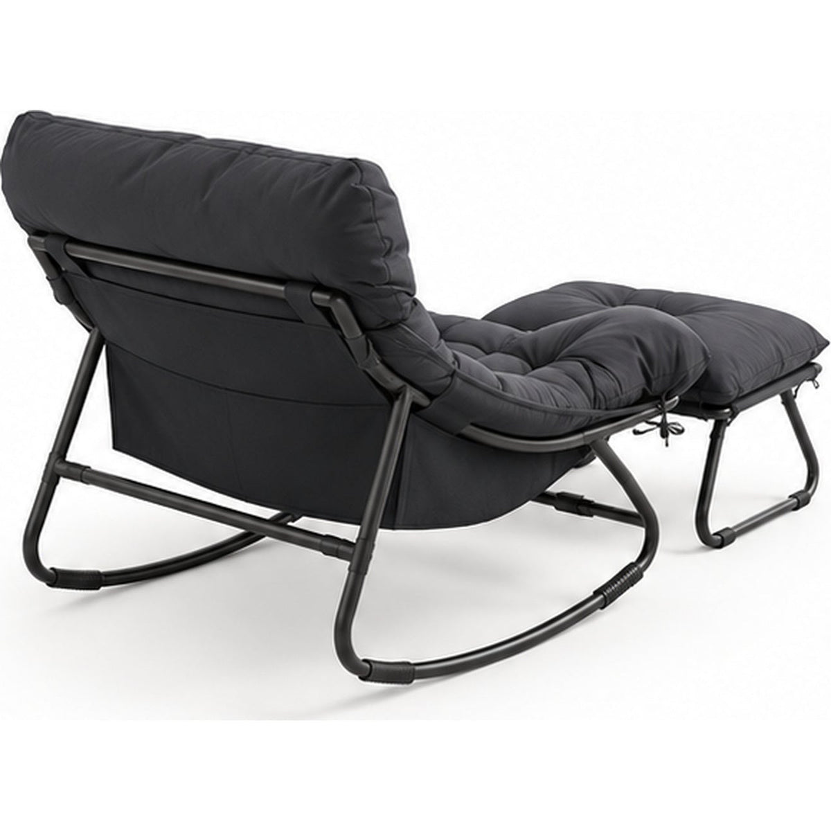 Fauteuil à bascule extérieur avec coussin hydrofuge — vue arriere