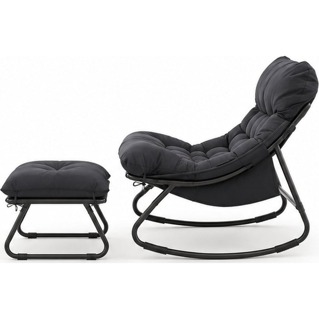 Fauteuil à bascule extérieur avec coussin hydrofuge — vue 4