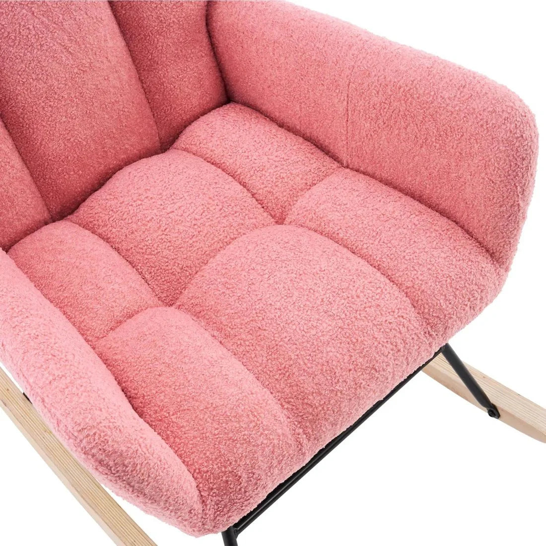Fauteuil à Bascule Bouclé Design Intérieur