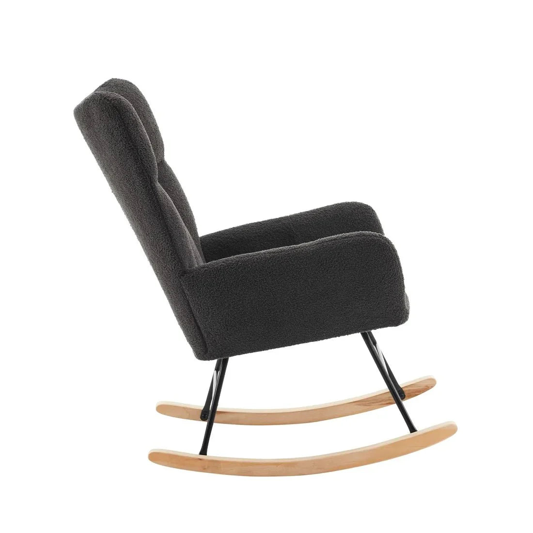 Fauteuil à Bascule Bouclé Design Intérieur