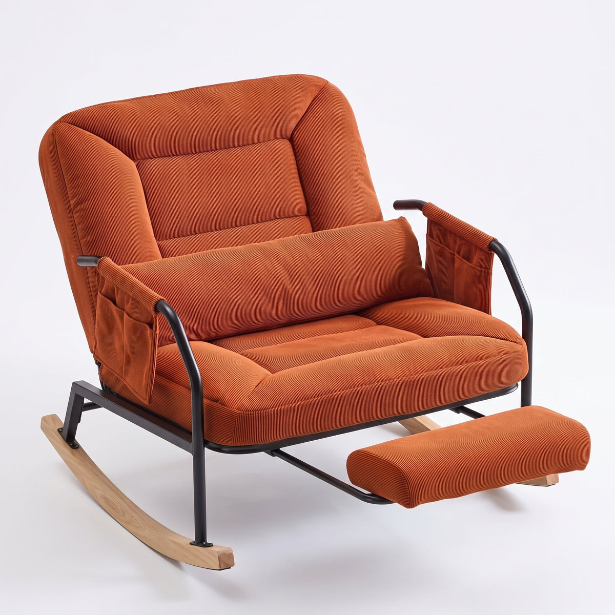 Rocking Chair Inclinable Corduroy Salon