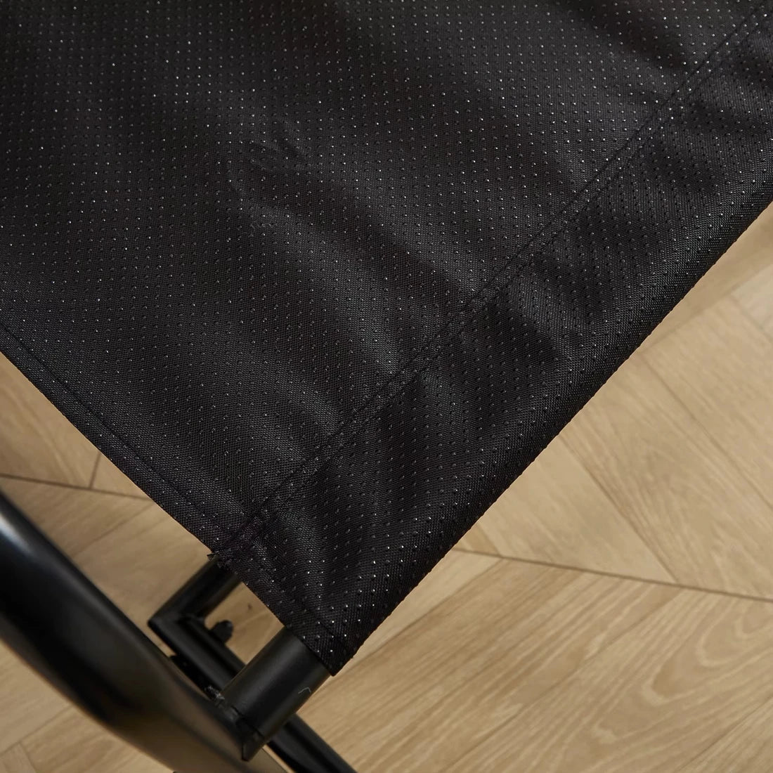 Rocking Chair Corduroy Capitonné Cadre Métal Noir