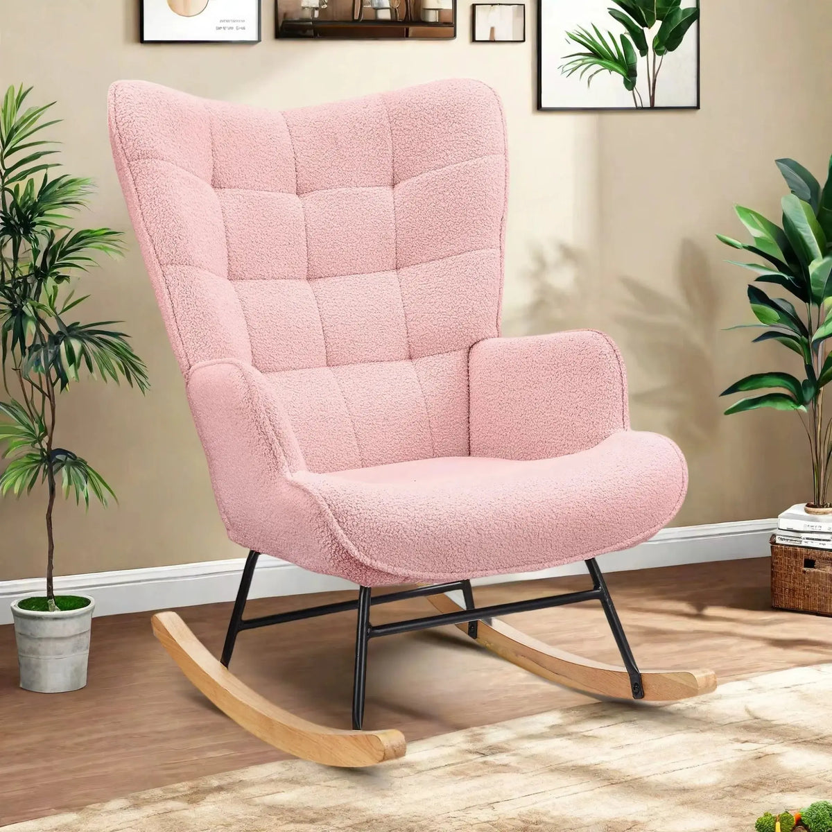 Rocking Chair Teddy Dossier Haut Grande Taille