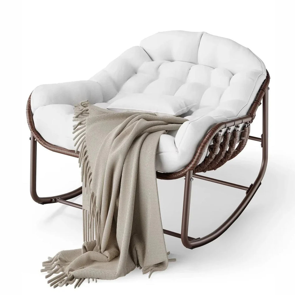 Rocking Chair Rotin Surdimensionné Grand Confort — vue 5