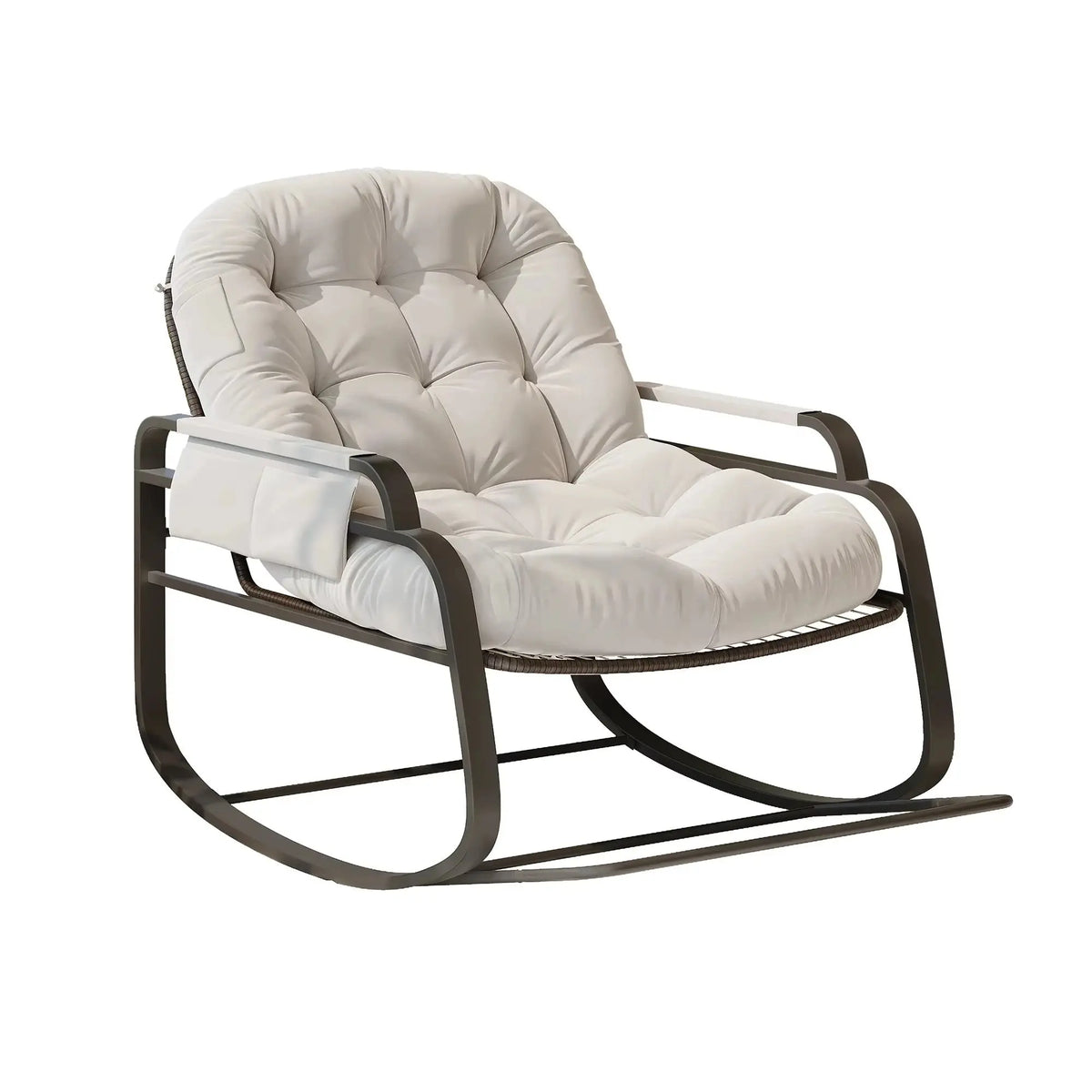 Rocking Chair Rotin Naturel Extérieur Terrasse