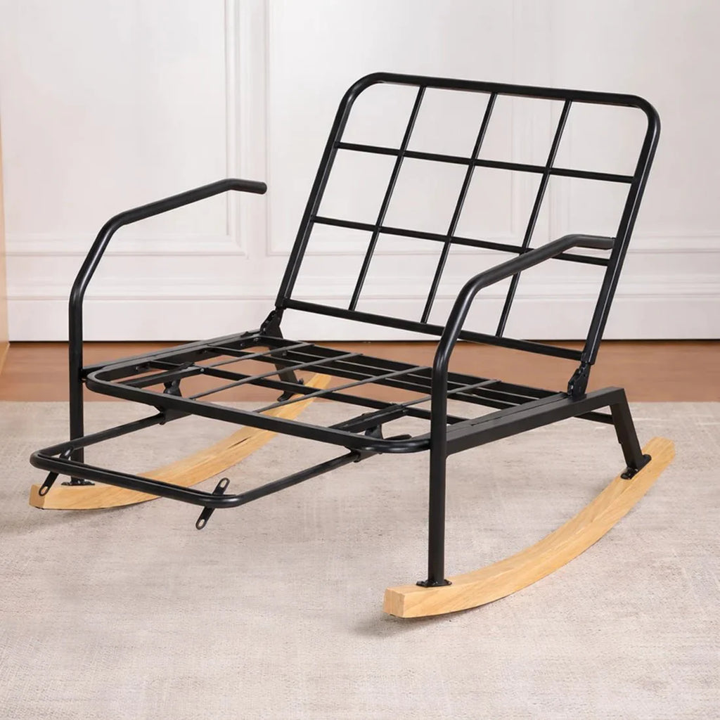 Rocking Chair Inclinable Corduroy Salon — vue 3