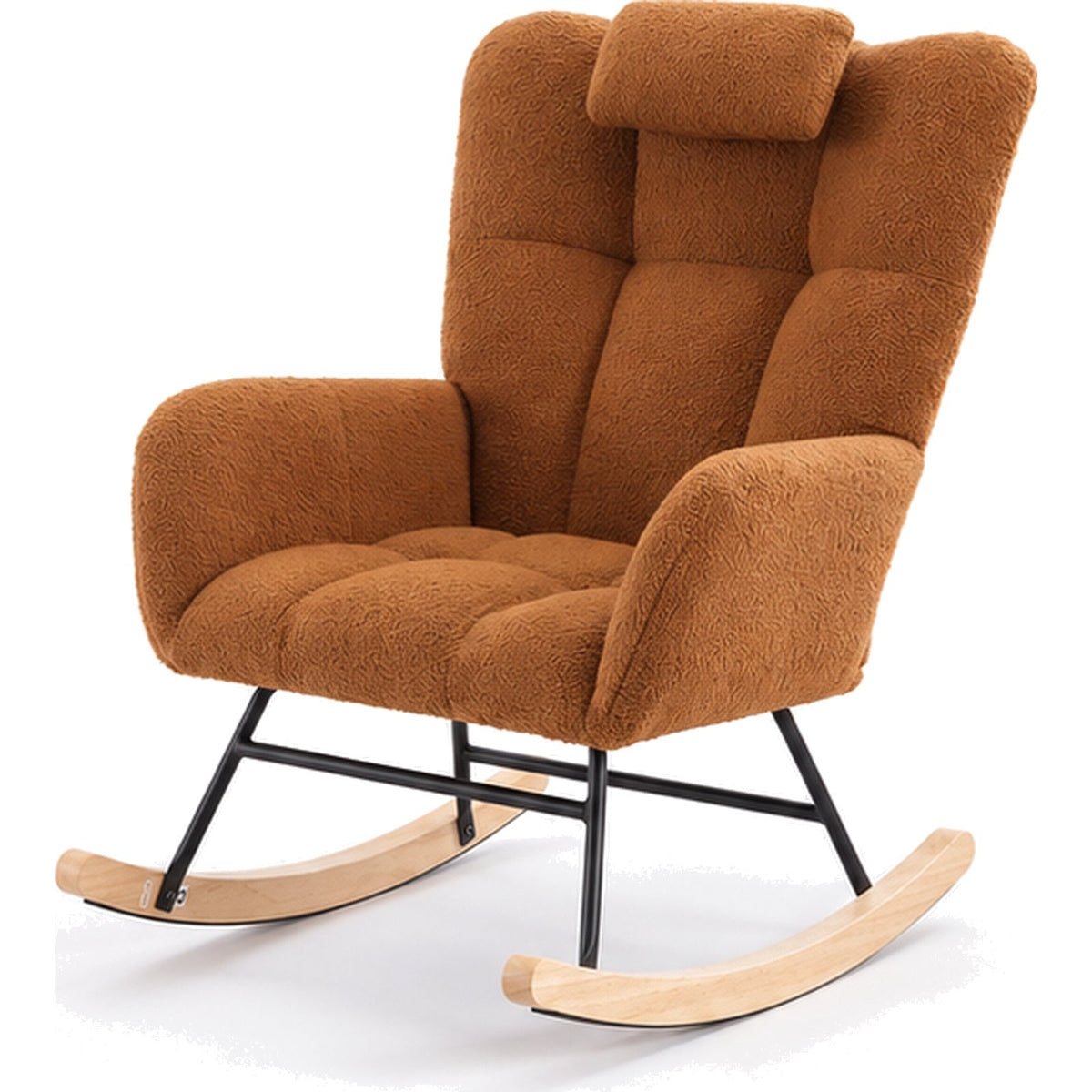 Fauteuil à bascule teddy avec appui-tête réglable — vue principale sur fond blanc Zondora