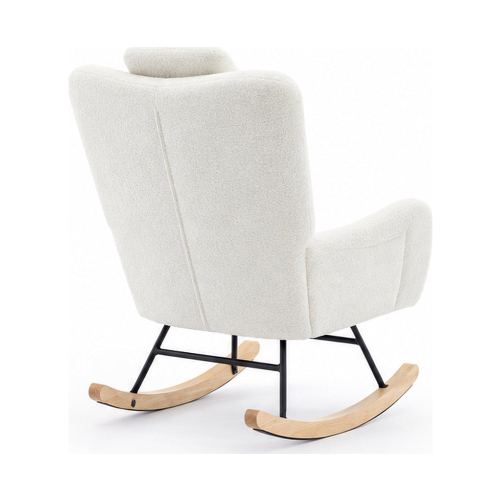 Fauteuil à bascule teddy avec repose-pieds — vue arriere