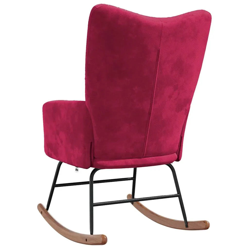 Rocking Chair Velours Rembourré Confort Maximum — vue 5