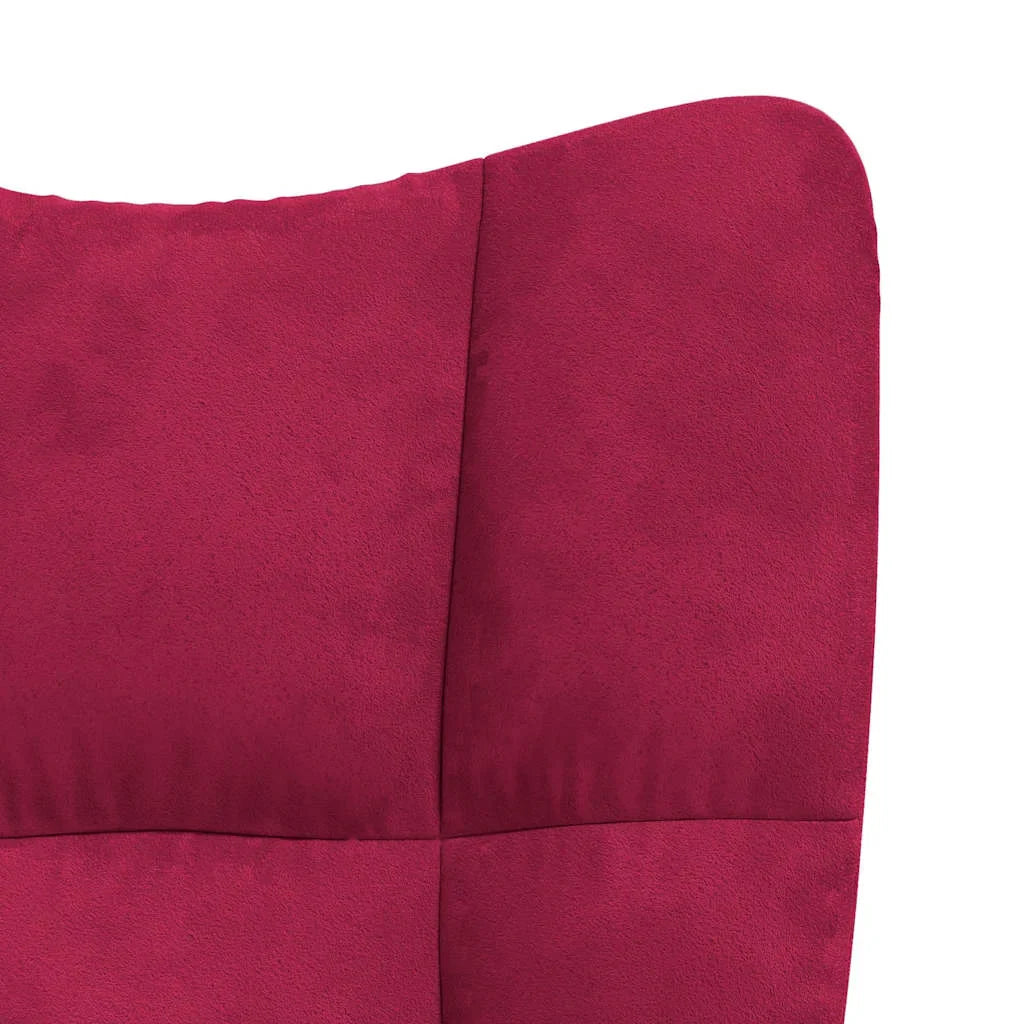 Rocking Chair Velours Rembourré Confort Maximum
