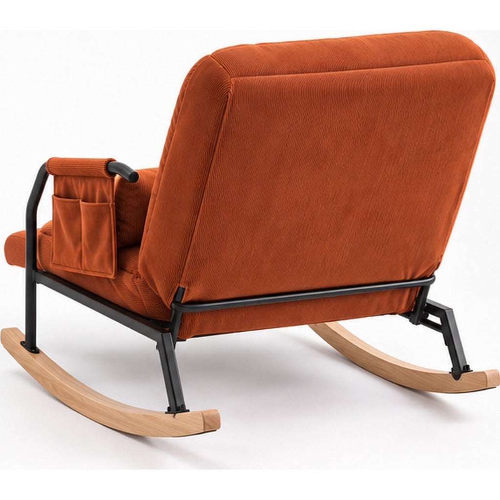 Fauteuil à bascule en velours côtelé – 4 positions — vue 3