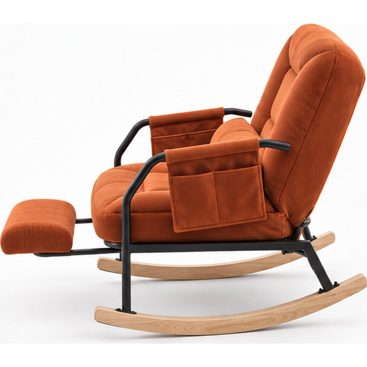 Fauteuil à bascule en velours côtelé – 4 positions — vue 4
