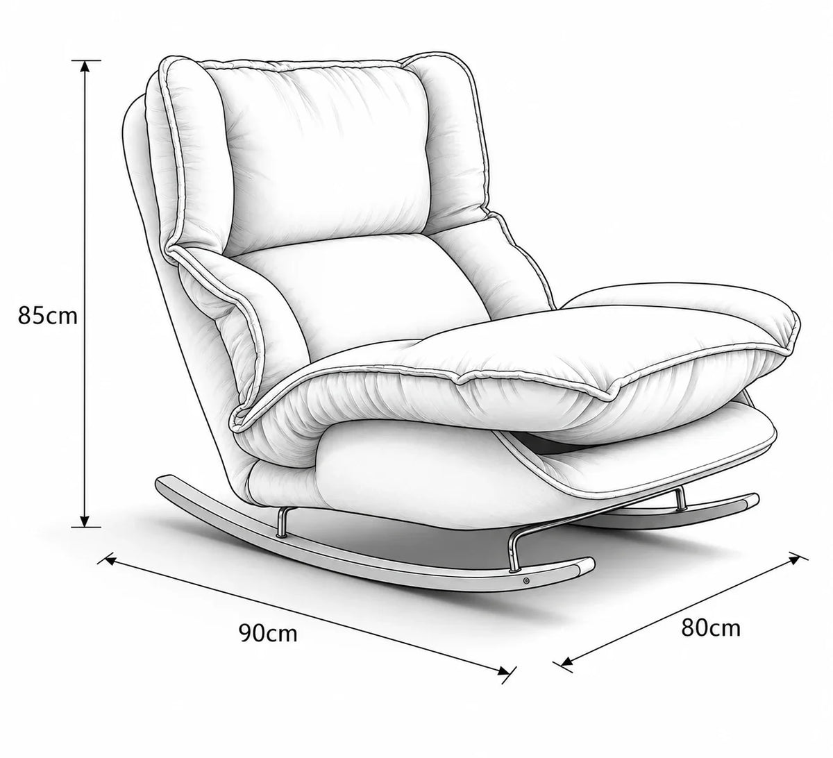 Rocking Chair Allaitement Inclinable Position Allongée