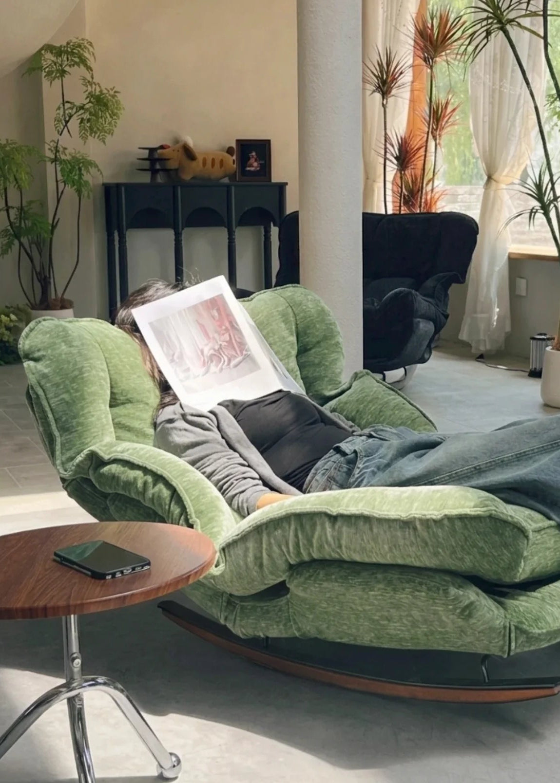 Rocking Chair Allaitement Inclinable Position Allongée