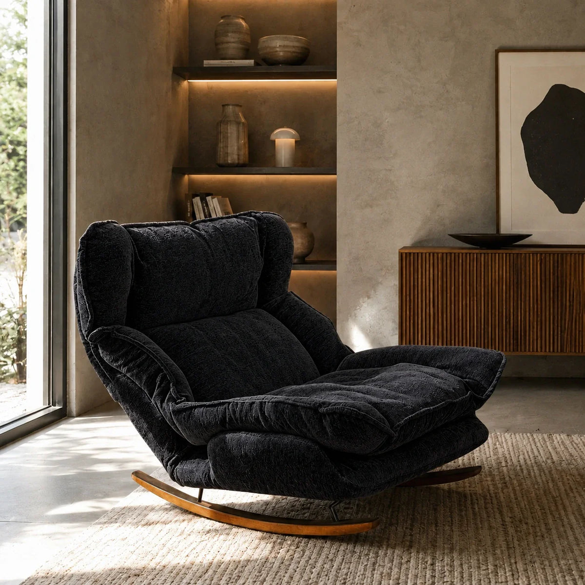 Rocking Chair Allaitement Inclinable Position Allongée — vue 4