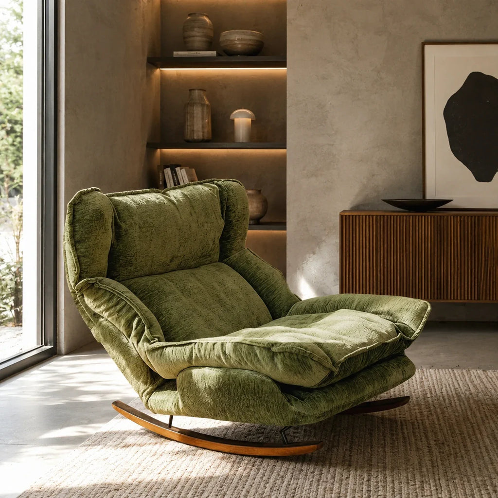 Rocking Chair Allaitement Inclinable Position Allongée — vue 3