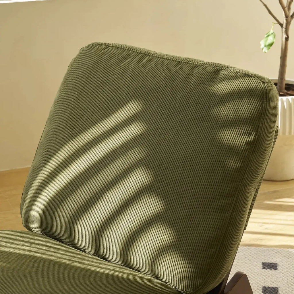 Rocking Chair Velours Rétro Design Salon — vue 5