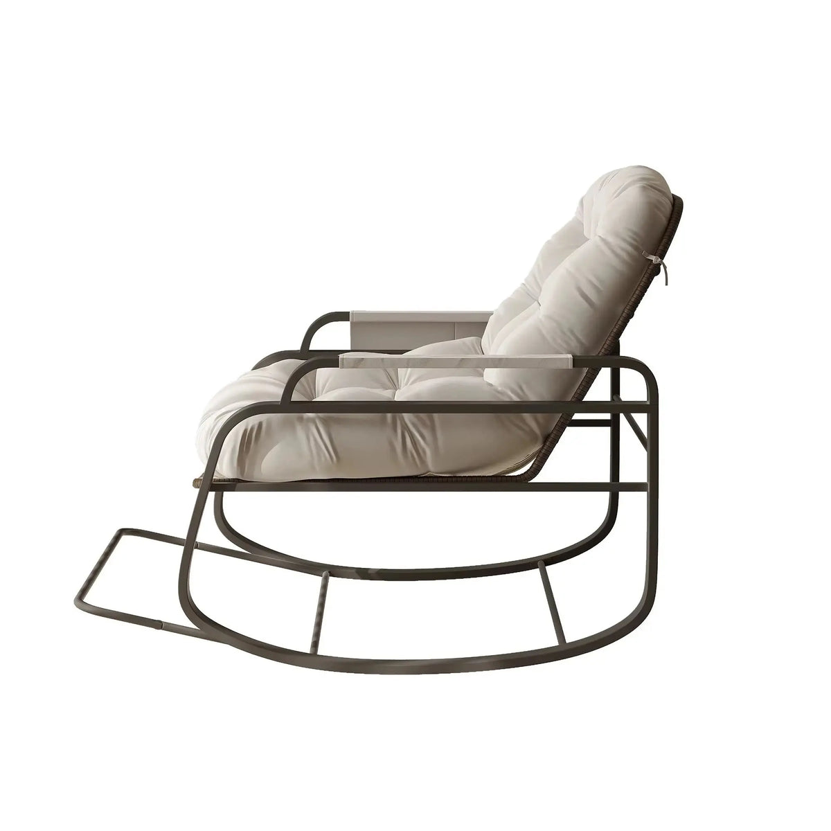 Rocking Chair Rotin Naturel Extérieur Terrasse