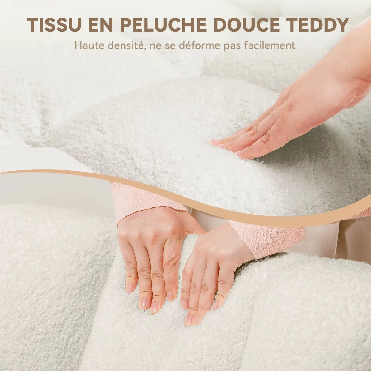 Rocking Chair Allaitement Ultra Doux Appui-Tête Accoudoirs — vue 3